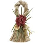 丸和貿易 しめ縄 おしゃれ で モダン な 正月飾り(玄関 リース タイプ) D 28×14×7cm 4008776-04