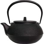 ショッピング南部鉄瓶 岩鋳 Iwachu 鉄瓶兼用急須 7型新アラレ 黒焼付 0.8L ホーロー無し 直火可 南部鉄器 11884