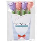 丸辰 花束みたいな キッチンクリップ 密閉クリップ 食品保存 4個組 かわいい プチプラ プ