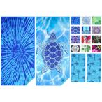 軽量の薄い ビーチタオル マイクロファイバーの大型 超大サンドフリータオルクイックド