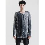 nude_masahiko maruyama ・ヌード_マサヒコマルヤマ/Cotton Double Gauze Inkjet Print ROUND NECK REVERSIBLE GAUZE SHIRT/Face Print