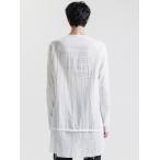 nude_masahiko maruyama ・ヌード_マサヒコマルヤマ/Cotton Double Gauze ROUND NECK REVERSIBLE GAUZE SHIRT/Off White
