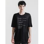 nude_masahiko maruyama ・ヌード_マサヒコマルヤマ/40/-Tencel Jersey OVERSIZED SHORT SLEEVE T SHIRT - PRINT/Black