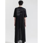nude_masahiko maruyama ・ヌード_マサヒコマルヤマ/40/-Tencel Jersey LONG T DRESS - PRINT/Black