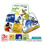 ショッピングPTタオル ディズニー ミニタオル 柄違い ３枚セット 16×16cm 綿100% ネームタグ付き プチタオル 保育園 幼稚園 小学生 男の子 かわいい ハンカチ pt3 メール便C