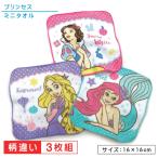 ショッピングPTタオル ディズニー プリンセス アナと雪の女王 ミニタオル 柄違い ３枚セット 16×16cm 綿100% ネームタグ付き プチタオル 保育園 幼稚園 小学生 pt3 メール便B