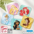 ショッピングPTタオル ディズニー プリンセス ミニタオル 柄違い ５枚セット 15×15cm 綿100% 制菌加工 プチタオル 保育園 幼稚園 小学生 女の子 かわいい ハンカチ pt5 メール便C