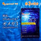 オメガ3 （約3ヶ月分） DHA EPA サプリメント オメガ3 α-リノレン酸 不飽和 脂肪酸 サプリ あまに油 えごま油 オイル