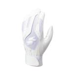 野球 バッティング 手袋 バチグロ 両手用 エスエスケイ SSK デジグラブ 高校野球対応 シングルバンド 水洗い可能 白 BG3004W