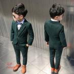 セール男の子スーツ発表会入学式タキシード子供服シャツ＋ベスト＋ズボン蝶ネク...