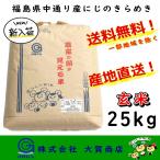 新米 玄米 米 お米 7年産 にじのきらめき 25kg 安い 美味い 送料無料 福島県中通り産にじのきらめき25kg玄米