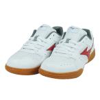 スクールシューズ 体育館シューズ 上履き 白 中学 ミズノ インドア ワイド 幅広 メッシュ アメラバー 屈曲構造 ホワイト×レッド 50439