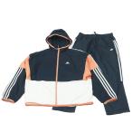 ウインドブレーカー ウィンドブレーカー 上下 レディース アディダス adidas 起毛 トリコット 防風 ネイビー 50497