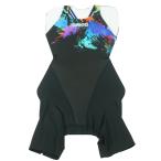 競泳水着 レディース アリーナ arena レーシング WA承認 AS4FRC20W ブラック×ブルー BKBL ハーフスパッツ アクアエクストリーム 50946