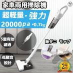 掃除機 吸引力 サイクロン コードレス 強力20000pa 5WAY 5重有効濾過 静音 軽量 モップ ダニ駆除 大容量4000mAhハンディクリーナー 充電式 乾湿両用