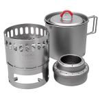 ショッピングエバニュー エバニュー(EVERNEW) Ti Mug pot 500 Stove set ECA538 チタン
