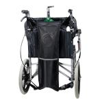 バックル付き車椅子用酸素ボンベバッグ、車椅子背もたれ酸素ボンベホルダー、調節可能なストラップ多層設計