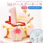 ショッピングお祝い 1歳 誕生日 お祝い ケーキ ファ ーストバースデーケーキ 4号 ア イシングクッキー付 スマッシュ ケーキ 飾り お祝い プレゼント 送料無料