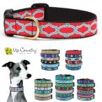 犬用 首輪 痛くない ワンタッチバックル アップカントリー ピンクフレットゥワーク 可愛い おしゃれ Up Country 小型犬 中型犬 大型犬