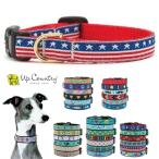犬用 首輪 痛くない ワンタッチバックル アップカントリー スターストライプ 可愛い おしゃれ Up Country 小型犬 中型犬 大型犬