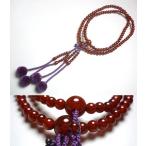 女性用お数珠瑪瑙真言宗絹棒房