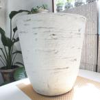 観葉植物 鉢 ８号 鉢カバー 大型 おしゃれ 室内 素敵な白 アンティーク調 合成樹脂 ファイバー入り 軽い素材 移動が楽 軽い素材 人気 送料無料