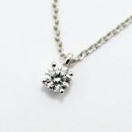 ティファニー ネックレス ソリティア TIFFANY&amp;Co. ペンダント ソリテール ダイヤモンド PT950 新品仕上げ 中古
