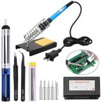 Manelord はんだごてセット 温度調節可(200〜450℃)ハンダゴテ 14-in-1 電子作業用 60W/110V PSE認証 安全