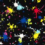 生地 オックスプリント ペイント柄（HSK762） C.ブラック 09Ae99_