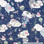 生地 LIBERTY FABRICS タナローン 2025SS My Melody & Little Twin Stars 50th Anniversary スカイ・ハイ・スターズ（DC30739） J25B.ネイビー 09Ac03j