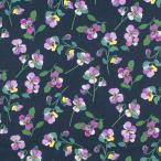 ショッピングローン 生地 LIBERTY FABRICS タナローン 2025AW Decades in Bloom Pansy Scatter パンジー・スキャッター（25-363J75909） 25BU.ネイビー 09Ac03j