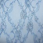 ＼期間限定10％OFF／ 生地 クラシカルラメラッセルレース（873） 9.ロイヤルブルー/シルバー 10Ac04_