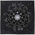 dilib таро Cross 12 звезда сиденье bell спальное место карты таро для предсказание коврик высококлассный большой размер (49x49cm черный )