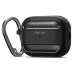 Spigen Airpods Pro2 ケース 耐衝撃 PC TPU 二重構造 ワイヤレス充電 対応 カラビナ リング付き 軽量 キズ防止 衝撃 吸収 シンプル ラギッド・アーマー ACS05482