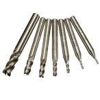  концевая фреза карбид - стул сталь HSS 1.5mm 2mm 2.5mm 3mm 4mm 5mm 6mm карбид порез .f рис обработка маршрутизатор CNC bit инструмент 4 листов лезвие /7 шт. комплект 