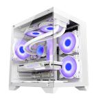pc кейс middle tower pc кейс усиленный стекло модель micro-atx белый White