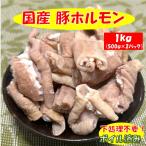 国産 豚 ホルモン 1kg (500g×2パック)  ボイル済み 送料無料 豚肉【代金引換不可】【冷凍便発送】