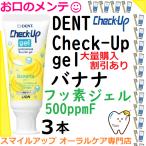 チェックアップジェル ハミガキジェル 75g バナナ ライオン 3本 DENT LION ライオン Check-Up gel kodomo フッ化物500ppmf