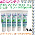 サンプル 試供品 5本 10g チェックアップジェル ハミガキジェル ミント ライオン DENT LION ライオン Check-Up gel sample ミント フッ化物1450ppmf