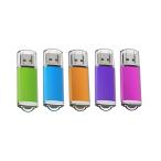 KOOTION 32G 5個セットUSBメモリ マイクロUSB フラッシュメモリー キャップ式 ストラップホール付き （五色：青、紫、緑、赤、オレンジ）二年間保証