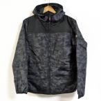 (^w^)b OUTDOOR PRODUCTS アウトドア プロダクツ 中わた フード ジャンパー アウター 防寒 軽量 ワッペン ロゴ 刺繍 迷彩柄 黒 L/Y10900HH