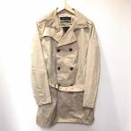 (^w^)b ZARA MAN Zara тренчкот ремень есть офис формальный весна осень te-toko-te бежевый подкладка чёрный мужской размер L /Y11307dd