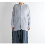 ショッピングARMEN ARMEN アーメン INAM2501GSD シングルガーゼ ストライプ バンドカラーシャツ SINGLE GAUZE STRIPE OVERDYE UTILITY SHIRT