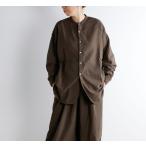 ショッピングARMEN ARMEN アーメン INAM2501G3D ガーゼ バンドカラーシャツ 30s GAUZE OVERDYE UTILITY SHIRT