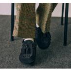 SHAKA シャカ SK-296 キルトタッセル付きミュールサンダル MOC MULE TASSEL SUEDE BLACK