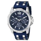 【並行輸入品】 GUESS メンズ ステンレススチール製カジュアルウォッチシリコーン、色（モデル：）