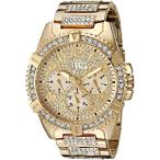 【並行輸入品】 GUESS Men's U0799G2 Sporty Gold-Tone Stainless Steel Watch with Multi-function Dial and Deployment Buckle