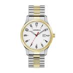 【並行輸入品】 Bulova カラベルトラディショナルクォーツウォッチ、ステンレススチールツートーンエクスパンション、ツートーン（モデル：45B147） 白い