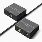 [ параллель импортные товары ] Digital Audio Extender Digital Optical/Coaxial Digital Audio Extender/Converter Over Single Cat5e/6 Cable (PoC) up to 500* Standard