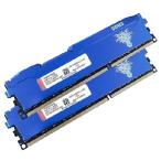 【並行輸入品】 DDR3 (8GBx2) 16GB キット 1600MHz UDIMM RAM PC3-12800 CL11 240ピン 1.5V 非ECC アンバッファードメモリースティック デスクトップ用 (ブルー)